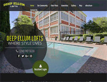 Tablet Screenshot of deepellum-lofts.com